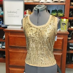 Gold sequin shirt